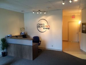 Office Move Pro Winnipeg's reception desk