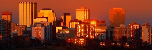 Silhouette d'Edmonton, page d'accueil de l'entreprise de déménagement Office Move Pro à Edmonton