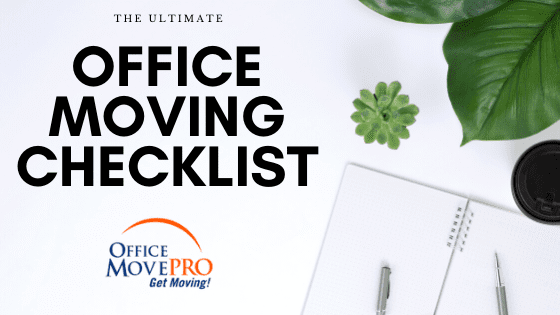 office moving checklist sitting on a desk with plant